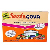 Goya Sazon 고야 사존 시즈닝 고수 & 아나토 6.33oz(180g) 36입 5팩, 1개