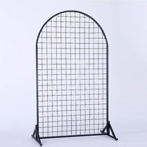철망 액세서리 진열대 매대 메쉬망 스탠드 철제 렉, 반원형 180X80cm