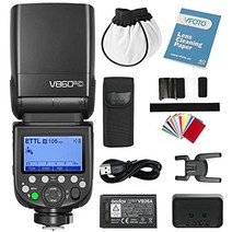 [Godox 정규 대리점] Godox V860III-C 카메라 플래시 TTL 2.4G GN60 5300K Speedlite HSS 1 8000s 고속 동기 스트로브 스피드 라이트 2600mAh 리튬 부착 10 스피드 모델링 라이트 포함 Canon 에 대응