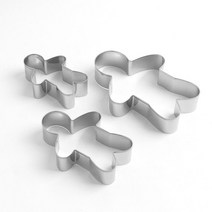 제과제빵 쿠키커터 3P 진저맨 모양 틀 쿠키 만들기 베이킹 도구 생일 홈 파티 스텐