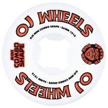 OJs Team Line 오리지널 미니 콤보 스케이트보드 바퀴 - 화이트 56mm 101a (4개 세트)