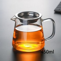 차끓이는 주전자 티 메이커 포터 내열 투명 유리 차 페어 컵 하이 수제 쿵푸 teaset gongdao 핸들 도구 포인트, 450ml E