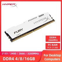 ram 컴퓨터 램 메모리 HyperX Fury Memoria RAM DDR4 8GB 16GB 4GB 3200MHz 2666MHz 2133MHz 데스크탑 메모, 16GB DDR4 3600MHz