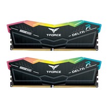 [정품] TEAMGROUP T-Force Delta RGB DDR5 램 32GB(16GB 2개) 6000MHz PC5-48000 CL38 데스크탑 메모리 모듈 600 700 시리즈, 32GB(2x16GB)_Black