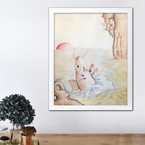 나봄갤러리 어변성룡도 ll 약리도 잉어그림 등용문 공부방 시험합격, 2.심플 화이트 액자