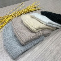 여성 겨울 비니 리얼 토끼털 니트 모자 방한 반짝이 롱비니 부드러운 뜨개모자