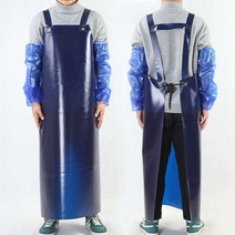 업소용 방수 수산시장 고무 앞치마 정육점 식당 공장, 작은 검정색