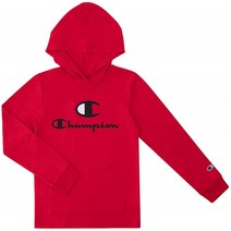 챔피온 보이즈 롱 슬리브 클래식 후드 티 셔츠 키즈 의류(Large Scarlet C): 의류