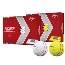 캘러웨이 크롬소프트 트리플트랙 골프공 3피스, [색상] 화이트, 색상:화이트