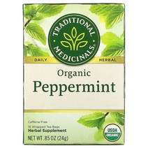 TRADITIONAL MEDICINALS 유기농 페퍼민트 카페인, 1개