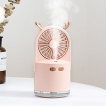 탁상 책상형 가습기 선풍기 무드등 USB 미스트선풍기