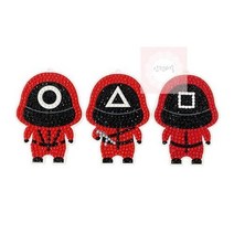 오징어 일꾼 보석 십자수 가죽 키링 만들기 취미 키트, 동그라미