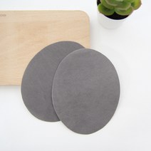 JSTrading 열접착식 스웨이드패치 2개입 무릎패치 엘보 팔꿈치 패치, 그레이, 2개