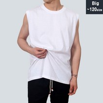 오버핏 롱 레이어드 민소매 박스 나시티
