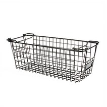 라벨 와이어바스켓 블랙, 단품