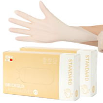 브릭글로 스탠다드 라텍스장갑, 베이지, 미니(XS), 2개