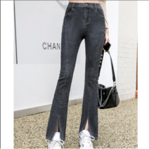 아웃사이즈 K022701 빅사이즈 여성 청바지 부츠컷 나팔바지 데님 팬츠