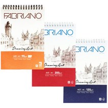 삼원 파브리아노 스케치북 크로키북 모음, CT02 (상단제본) 200g A4