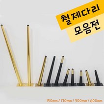 리폼플러스 YS철제가구다리모음 가구다리 상다리 발통 사선다리, 4. YS철직선다리170용_블랙&골드