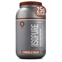 이소퓨어 제로 카브 프로틴 분말 쿠키크림 1.36kg Isopure Zero Carb Friendly Protein Powder, 1개