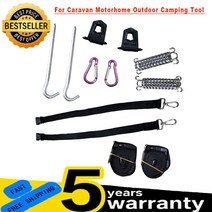 크랭크 부품 Fiamma-Awning Tie Down Kit 신제품 S 타입 블랙 아웃도어 캠핑 도구 F35 F45 F65 캐러밴 모터홈, 단일옵션