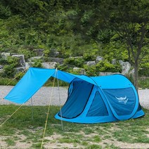 버팔로 뉴프리마 예쁜 텐트 팝업 2초 설치 원터치 8면 통기성 휴대성, 블루