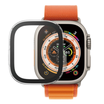 판저글래스 애플워치 호환 클리어 풀커버 케이스, 49mm