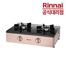 린나이 2구가스렌지 RT-1020 원터치 고효율고화력 가정용 업소용, LPG(가스통용)