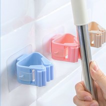 강력 부착식 마대 걸이 대걸레 청소도구 밀대 물 걸레 거치대 욕실 밀걸레 마대 봉 홀더 마포 매직 후크 꽂이, 색상, 화이트