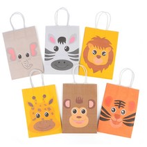 종이 쇼핑백 종이가방 어린이집 생일파티 유치원 기프트백 선물포장 답례품, 디자인, 대 - 코끼리
