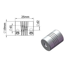후렉시블조인트 알루미늄 CNC 모터 조 샤프트 커플러 mm 플렉시블 커플 링 OD xmm Dropship .mm, [11] x