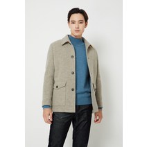 브렌우드 BRCBW22411BEX_코오롱 패션 베이직 칼라넥 점퍼혀 하프 코트 (곤지암 모다아울렛)