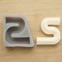 실리콘몰드(영문S블럭) 크리스마스 장식 필라 캔들