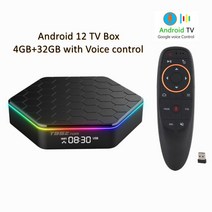 2022 안드로이드 12 스마트 TV 박스 Allwinner H618 미디어 플레이어 3D 비디오 유튜브 넷플릭스 2.4G &am, 05 4G 32G Voice_01 미국 플러그