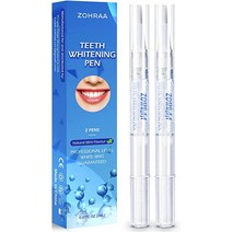 셀프치아미백 ZOHRAA 치아 미백 펜펜 2개 - 이펙티브 ampamp 무통 민감한 치아에 적합 35% Carbamide Peroxide 민감성 없음 여행 친화적 천연 민트 향