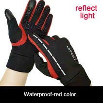Hot Winter Gloves for Men Women Motorcycle Cycling Windproof Touchscreen Full Finger Non-Slip Warm H, [09] type2-red