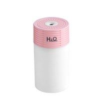 분위기 조명 데스크탑 가습기 300ml 용량 쿨 미스트 아로마 디퓨저 홈 침실 정수기, 03 분홍색