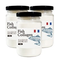 권뱅푸드 프리미엄 저 분자 콜라겐 80g 프랑스 피쉬 생선 어류 피시 분말 가루, 3개