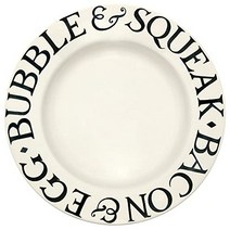 Emma Bridgewater 수제 블랙 토스트 베이컨 & 에그 스크립트 10.5인치 다이닝 플레이트