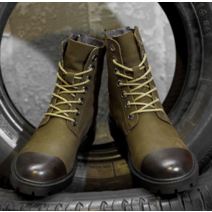 할리 부츠 바이크 롱 웨스턴 할리데이비슨부츠 남자 라이더 가죽 워커 신발, 43, 6816 카키색 신발