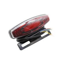 데루등 테일램프 심플한 전기차 액세서리 야간자전거등 후미등 방향지시등 주행등 브레 후미등, 04 48V WD流水후미등(육선）