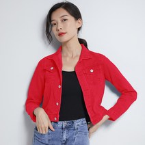 FANSYLI 여성 데님자켓 봄가을 점퍼여자 숏상의 코트 청자켓 261호