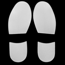 오슬렉 신발 밑창 보강 아웃솔 패드 앞+뒷굽 세트, 투명, 뒷굽 전체+앞굽 전체