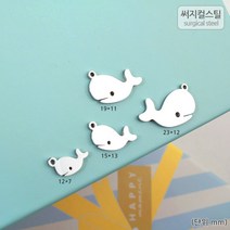 비즈아이 [8-014-19]써지컬스틸 팬던트(고래4종) [1개], 23*12