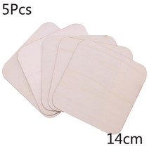 소나무 정원 마당 우드칩 미완성 나무 사각형 조각 웨딩 용품 빈, 14cm-5pcs