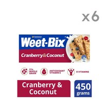 Weet-Bix 위트빅스 크랜베리 & 코코넛 시리얼 450g 6팩