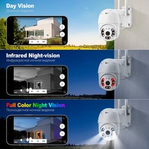 가정용 CCTV 홈 스마트폰 Techage-HD 5MP PTZ WiFi IP 카메라 AI 인간 감지 3MP 야외 방수 무선 보안 2 방, 03 5MP 64G Camera_03 AU 플러그