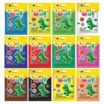 아모스 아이폼 50g 파우치 12색 컬러폼클레이 지퍼백, 노랑