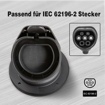 전기차충전기설치 가정용 완속 급속 충전기 EV 충전기 Type2 용 케이블 홀더 EVSE IEC 62196-2 커넥터 소켓, 한개옵션0