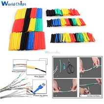 열수축튜브 수축 튜브 무탈피 전선커넥터 164 개 세트 폴리올레핀 수축 모듬 열 튜브 와이어 케이블 절연, 한개옵션0